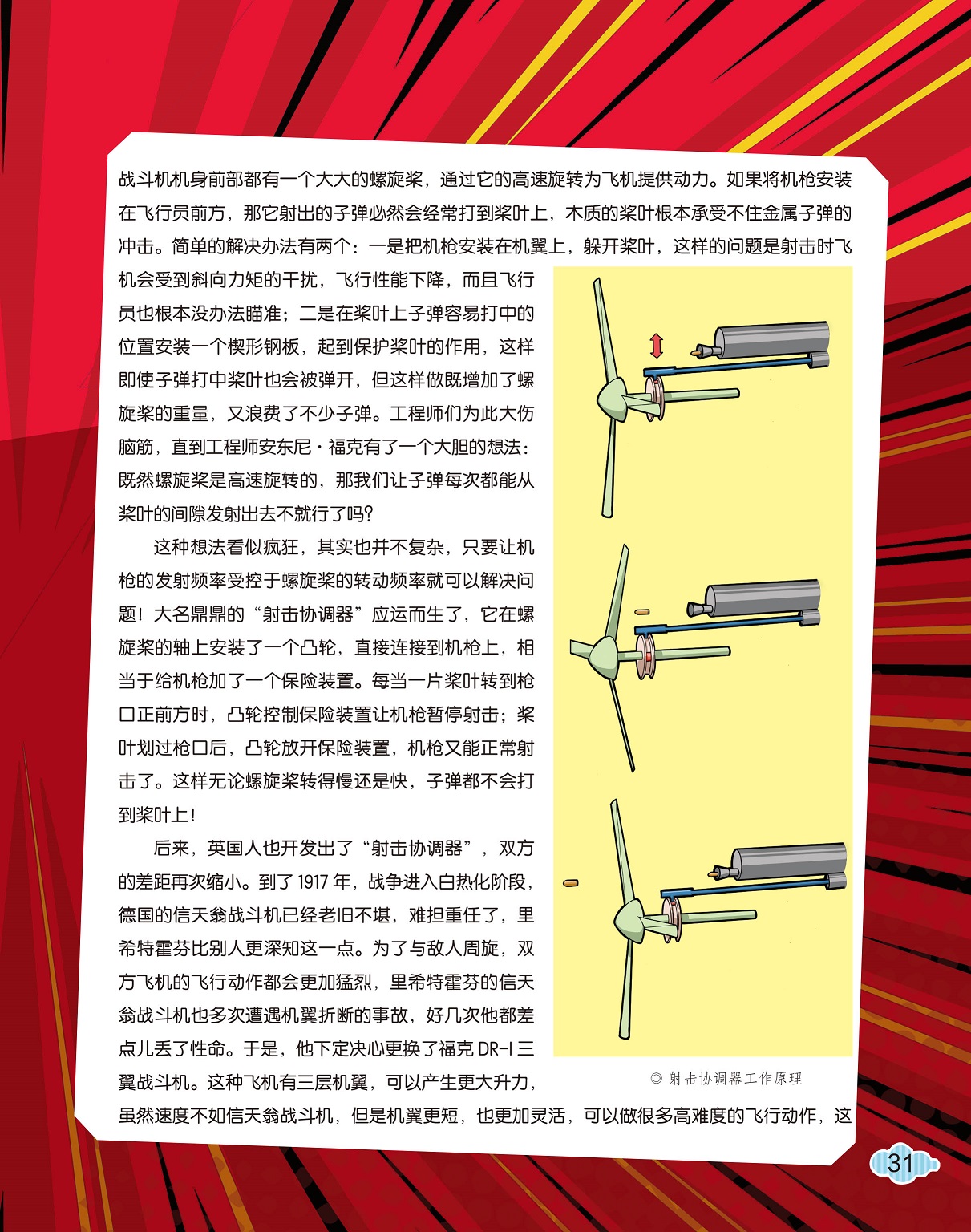 射击协调器工作原理,战斗机装上机枪