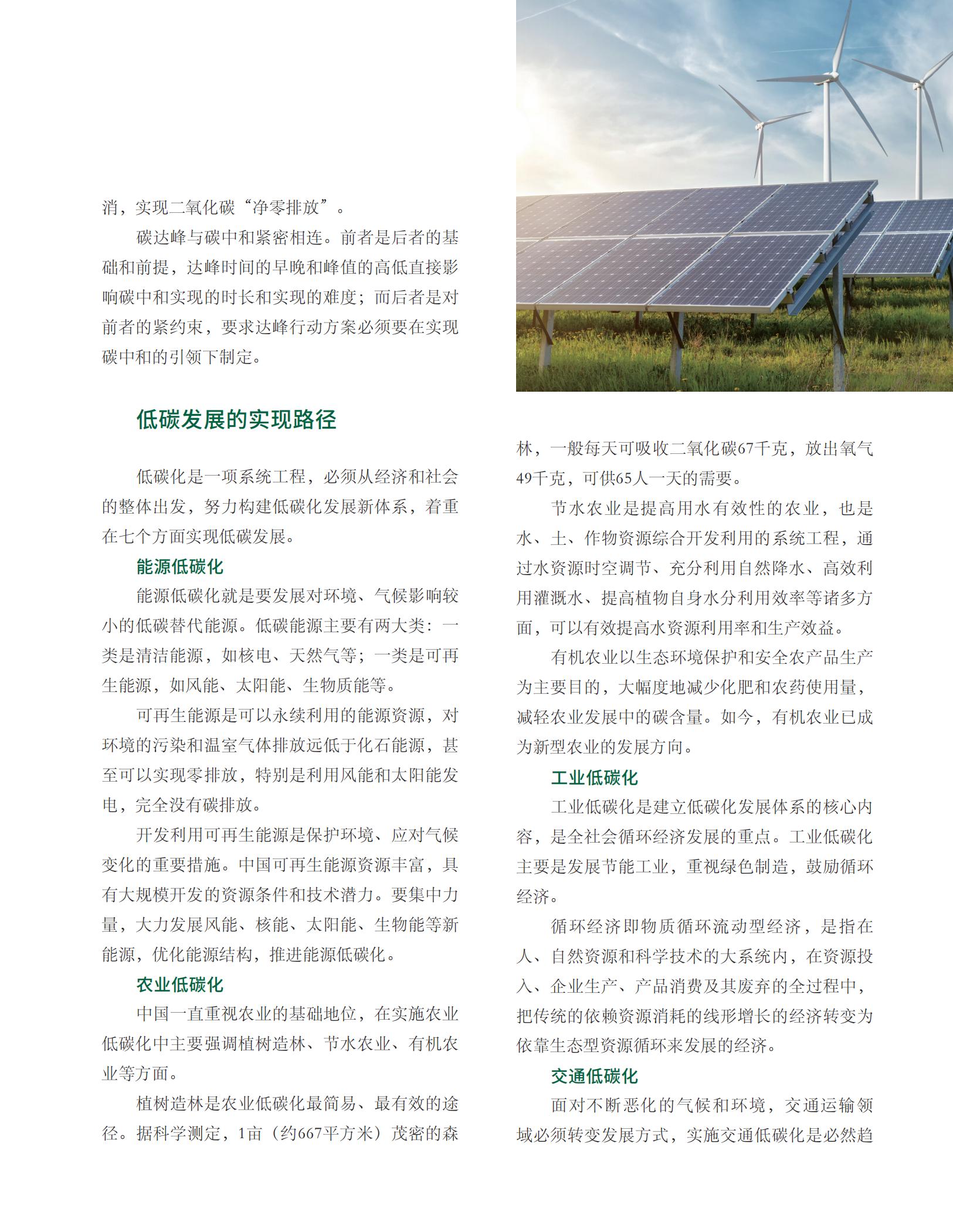 净零排放,低碳发展的实现路径