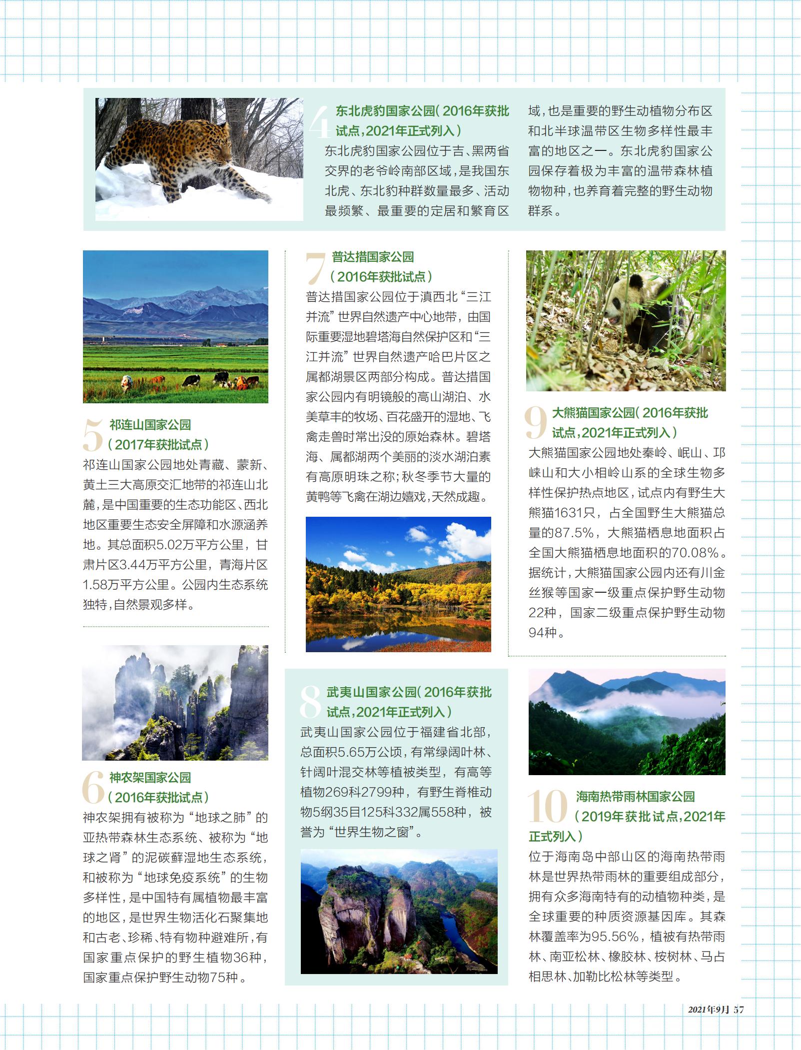 中国,国家公园体制试点,山水林田湖草