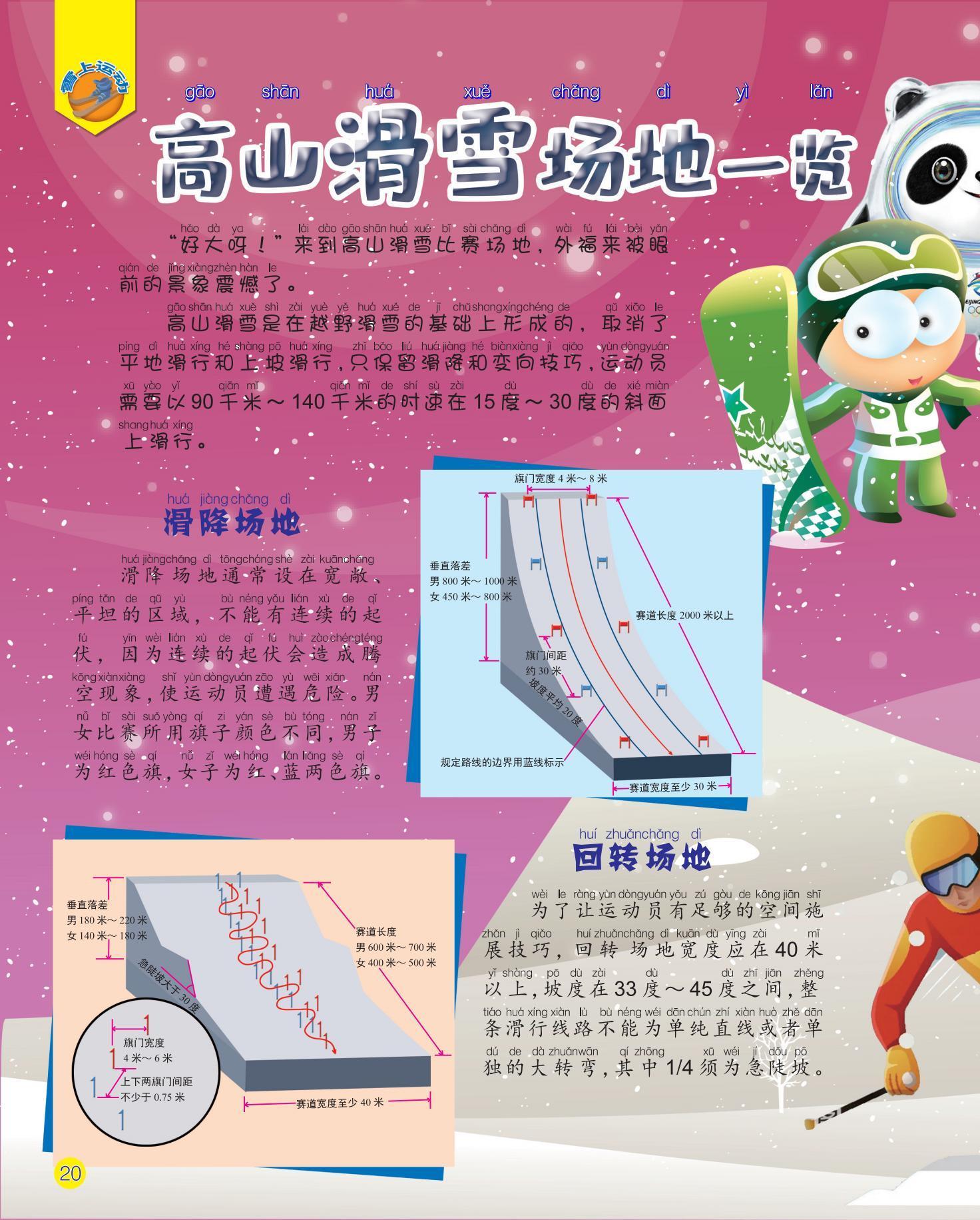 高山滑雪,场地,滑降场地