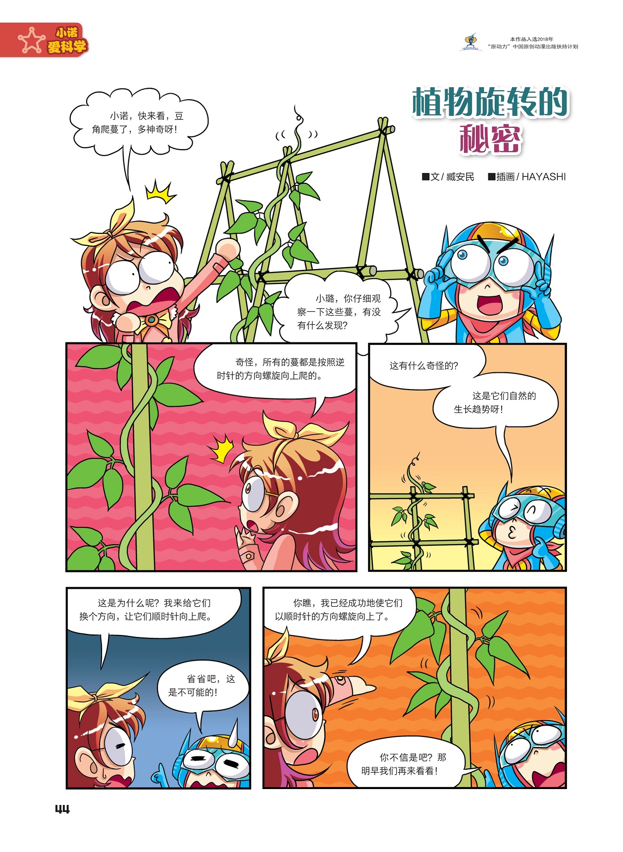 所有的蔓都是按照逆时针的方向螺旋向上爬,自然的生长趋势