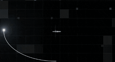 飞船绕飞拍摄空间站组合体路径示意图 飞船绕飞拍摄空间站组合体路径示意图