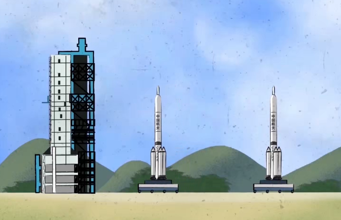 长征二号F运载火箭发射