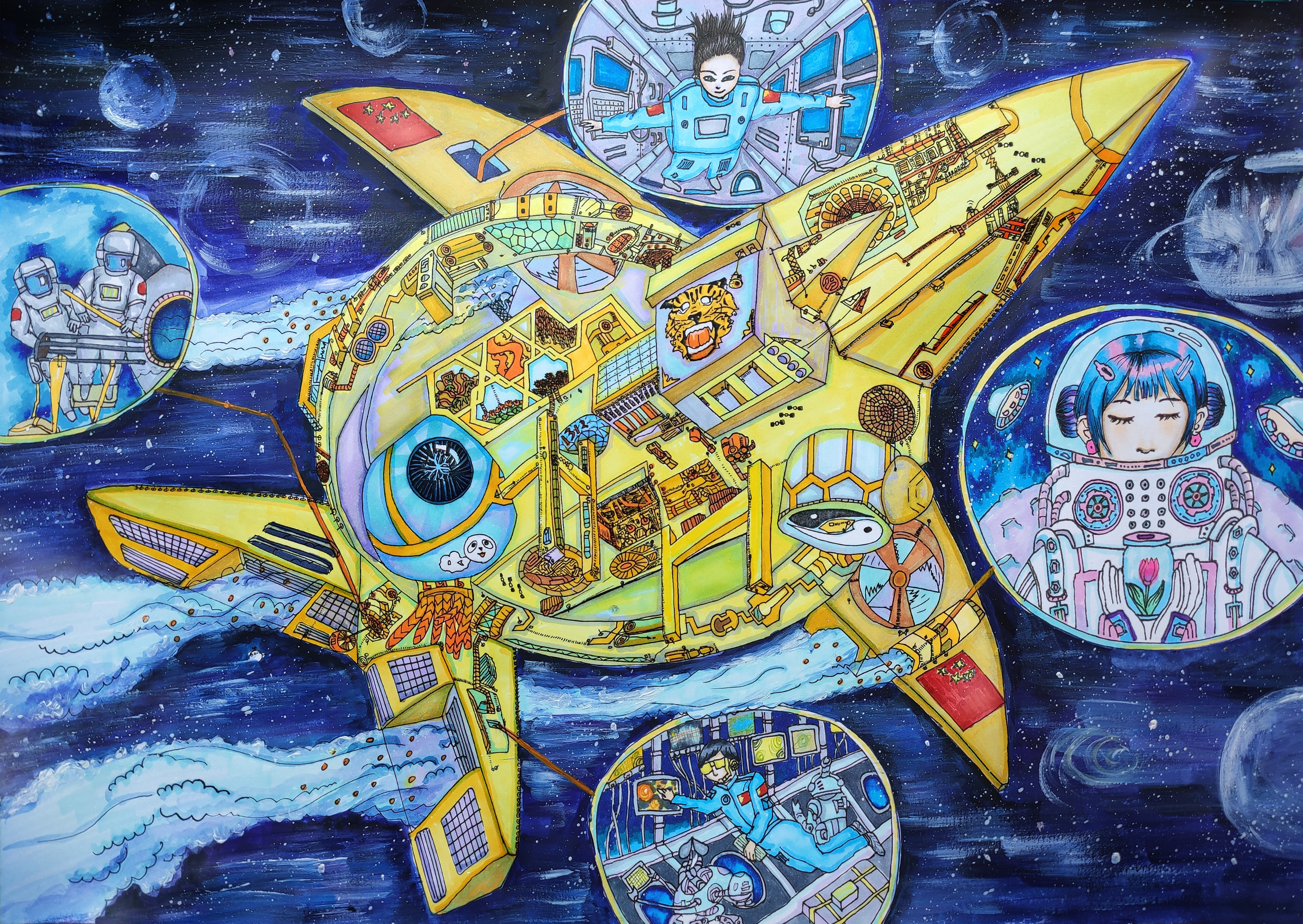 作品《天宫探秘》,杭州江南实验学校李昊轩