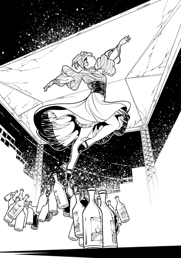 玻璃瓶舞者,插画