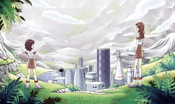 跳跃吧地球少女,插画